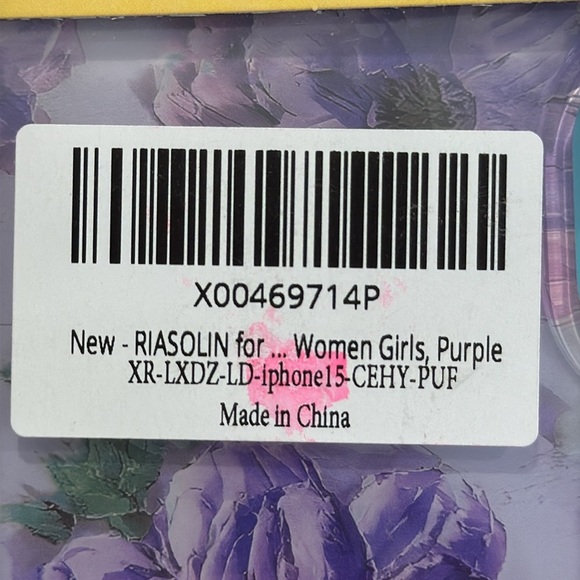 NIB Purple Floral iPhone 15 Case – Dual Layer Protective Cover - Picture 7 of 7